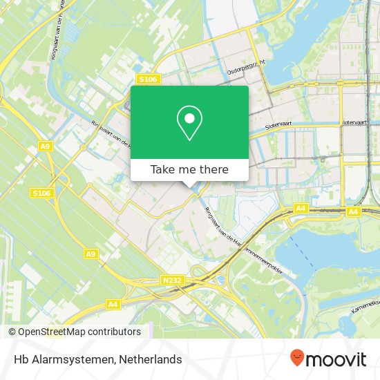 Hb Alarmsystemen, Nieuwemeerdijk 40 kaart