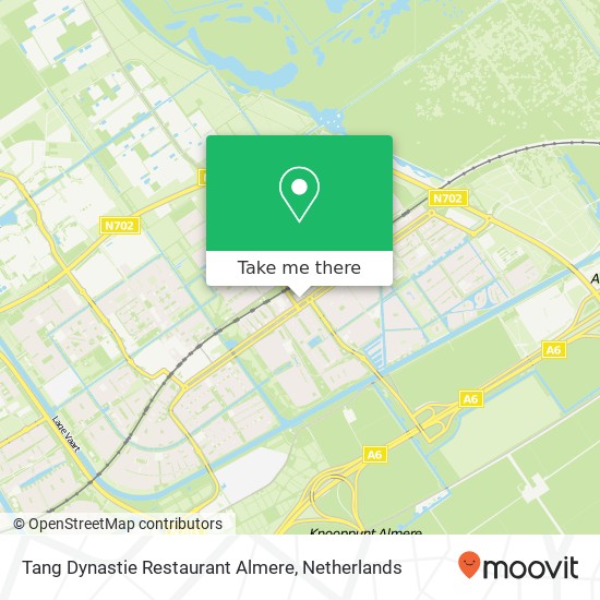 Tang Dynastie Restaurant Almere, Sumatraweg 2 kaart