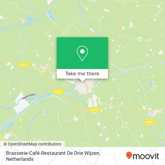 Brasserie-Café-Restaurant De Drie Wijzen, Groote Markt 19 kaart
