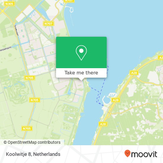 Koolwitje 8, Koolwitje 8, 3892 GA Zeewolde, Nederland kaart