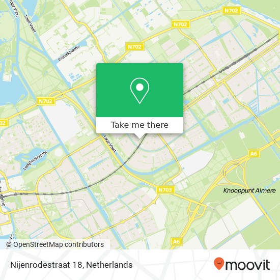 Nijenrodestraat 18, 1333 XW Almere-Buiten kaart