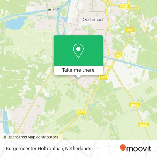 Burgemeester Holtroplaan, Burgemeester Holtroplaan, 4904 Oosterhout, Nederland kaart