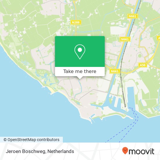 Jeroen Boschweg, Jeroen Boschweg, 4382 Vlissingen, Nederland kaart