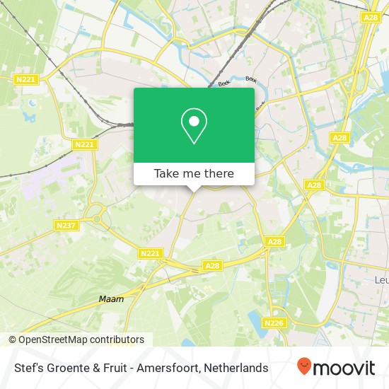 Stef's Groente & Fruit - Amersfoort, Leusderweg 174 kaart