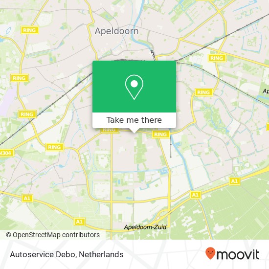 Autoservice Debo, Oude Beekbergerweg 143 kaart