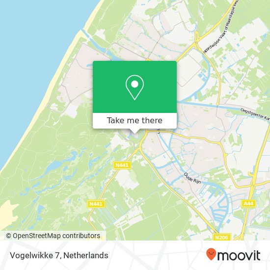 Vogelwikke 7, Vogelwikke 7, 2224 KA Katwijk aan Zee, Nederland kaart