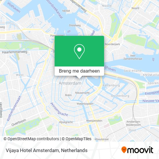 Vijaya Hotel Amsterdam kaart