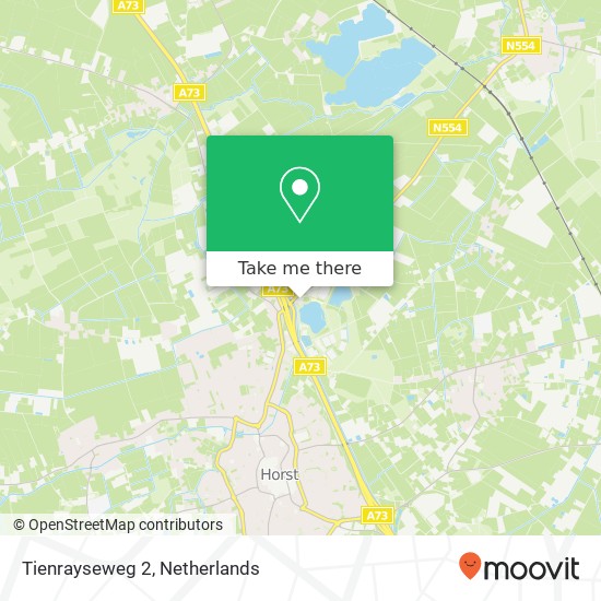 Tienrayseweg 2, 5961 NL Horst kaart