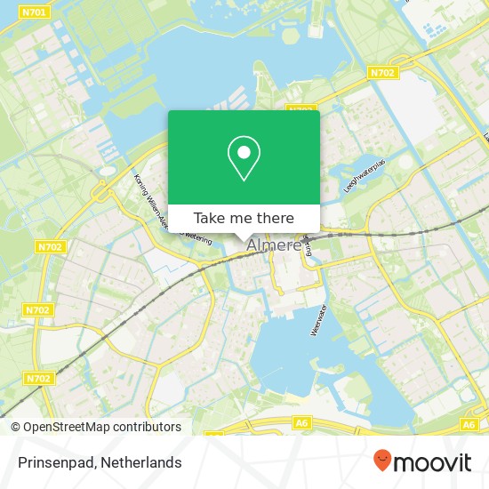 Prinsenpad, Prinsenpad, Almere, Nederland kaart