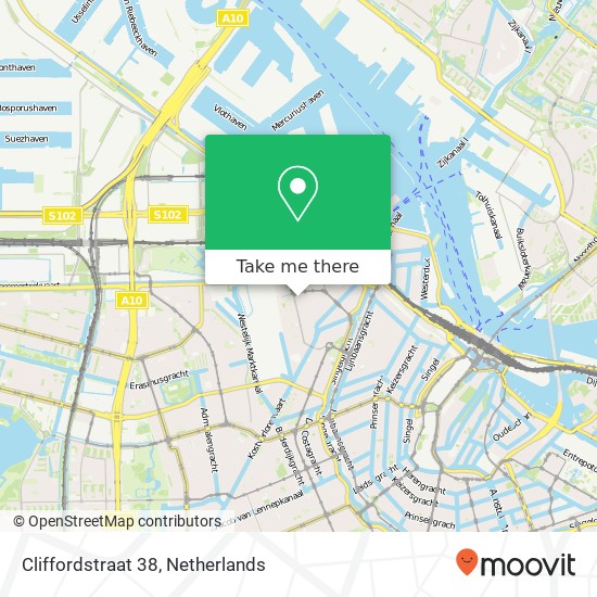 Cliffordstraat 38, 1051 GV Amsterdam kaart