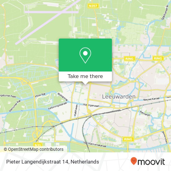 Pieter Langendijkstraat 14, Pieter Langendijkstraat 14, 8914 AG Leeuwarden, Nederland kaart