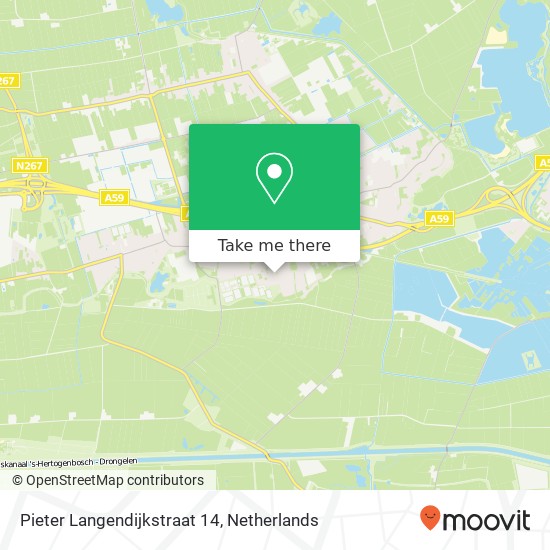 Pieter Langendijkstraat 14, Pieter Langendijkstraat 14, 5251 LH Vlijmen, Nederland kaart