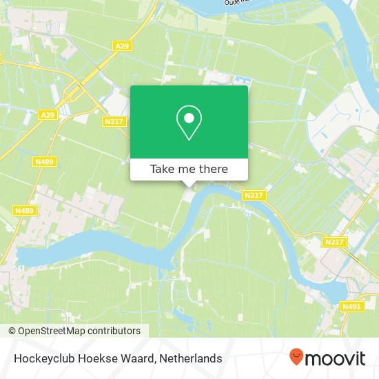 Hockeyclub Hoekse Waard, Vrouwe Huisjesweg 11 kaart