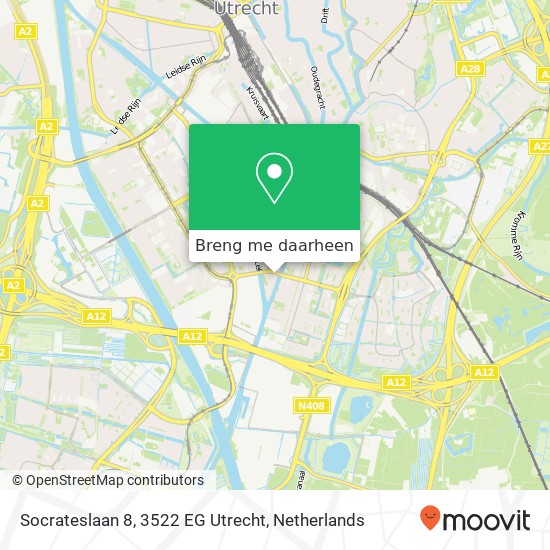 Socrateslaan 8, 3522 EG Utrecht kaart