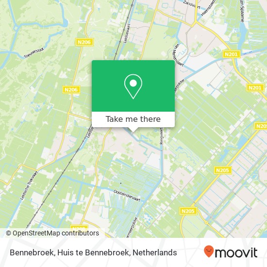 Bennebroek, Huis te Bennebroek kaart