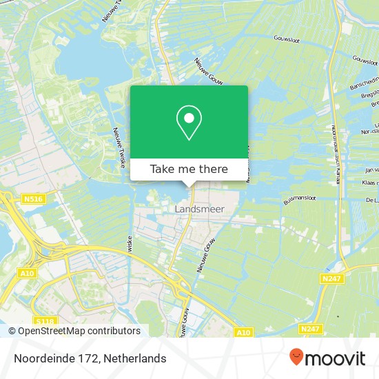 Noordeinde 172, 1121 AM Landsmeer kaart