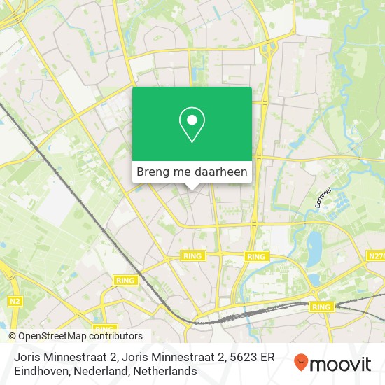 Joris Minnestraat 2, Joris Minnestraat 2, 5623 ER Eindhoven, Nederland kaart