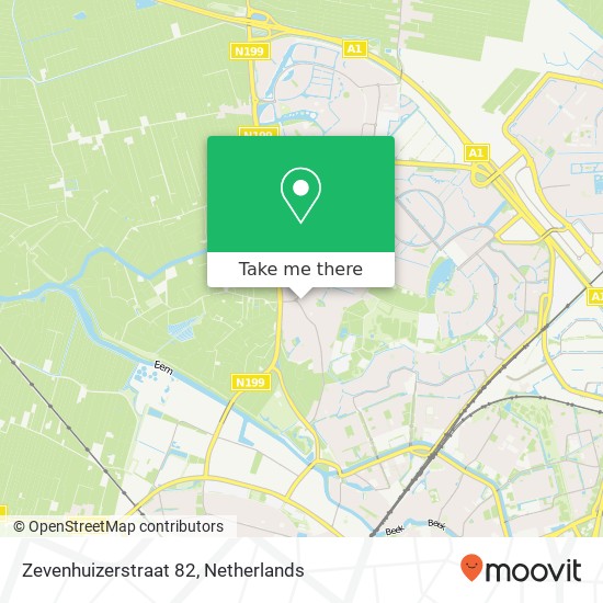 Zevenhuizerstraat 82, Zevenhuizerstraat 82, 3828 BD Hoogland, Nederland kaart