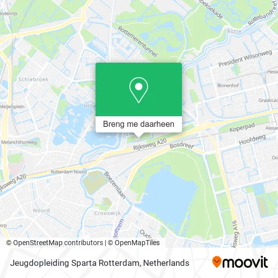 Jeugdopleiding Sparta Rotterdam kaart