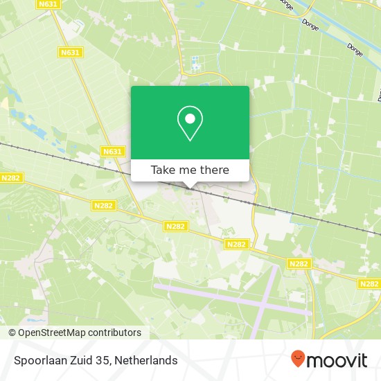 Spoorlaan Zuid 35, 5121 LB Rijen kaart