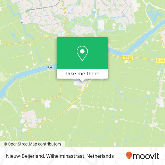 Nieuw-Beijerland, Wilhelminastraat kaart