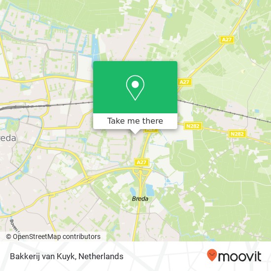 Bakkerij van Kuyk, Bisschopshoeve 16 kaart