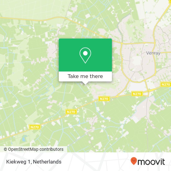 Kiekweg 1, Kiekweg 1, 5801 JB Venray, Nederland kaart