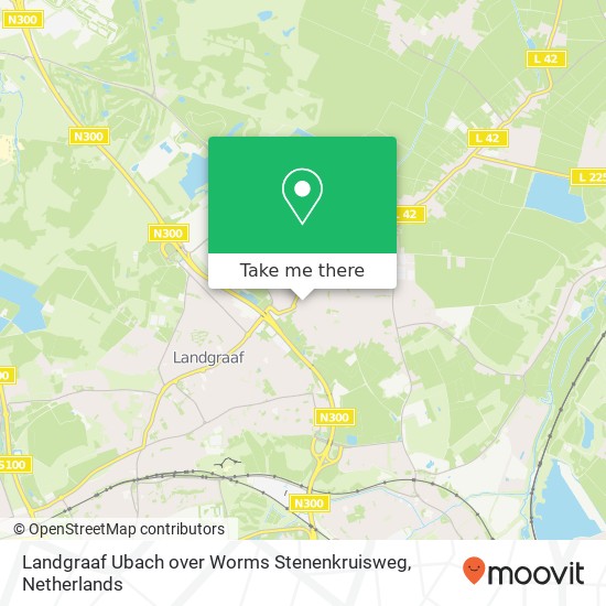 Landgraaf Ubach over Worms Stenenkruisweg kaart