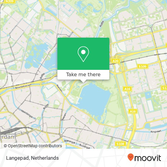 Langepad, Langepad, 3062 Rotterdam, Nederland kaart