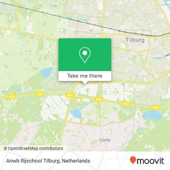 Anwb Rijschool Tilburg, Saal van Zwanenbergweg 6 kaart
