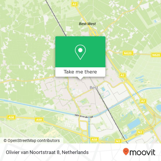 Olivier van Noortstraat 8, Olivier van Noortstraat 8, 5684 EB Best, Nederland kaart