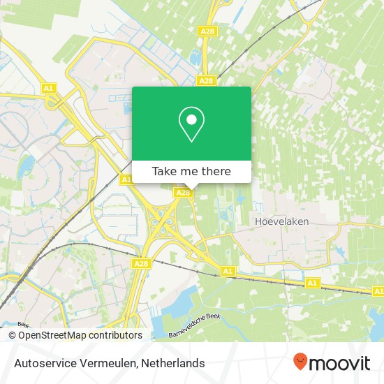 Autoservice Vermeulen, Nijkerkerstraat 35E kaart