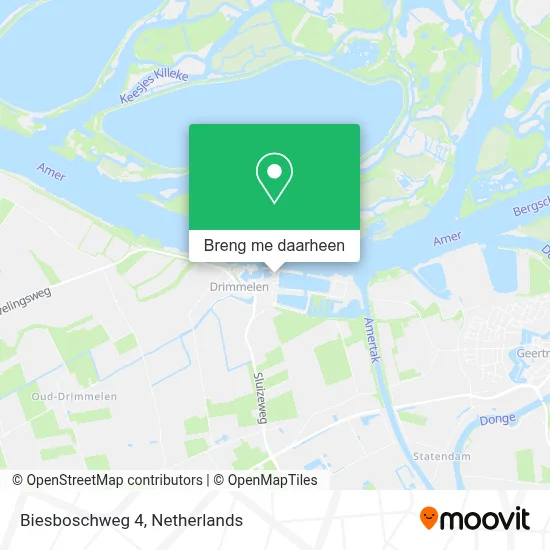 Biesboschweg 4 kaart