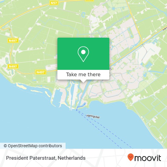 President Paterstraat, President Paterstraat, 3221 Hellevoetsluis, Nederland kaart
