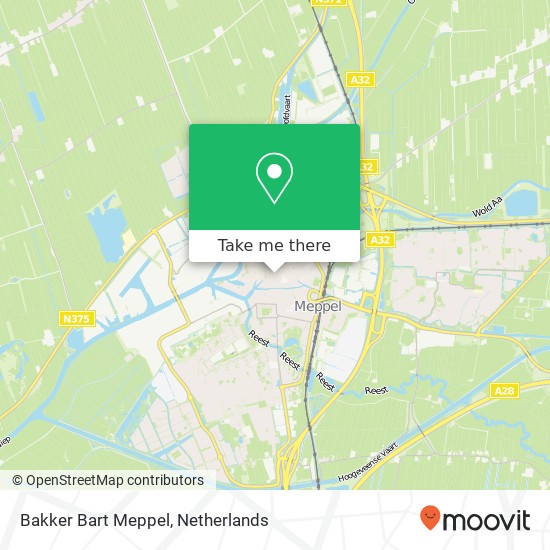 Bakker Bart Meppel, Hoofdstraat 56 kaart