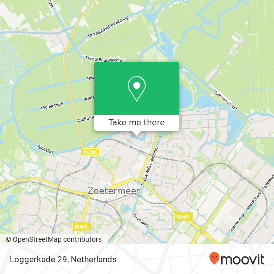 Loggerkade 29, 2725 EL Zoetermeer kaart