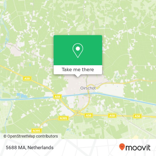 5688 MA, 5688 MA Oirschot, Nederland kaart