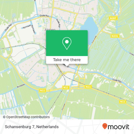 Schansenburg 7, 2405 AW Alphen aan den Rijn kaart