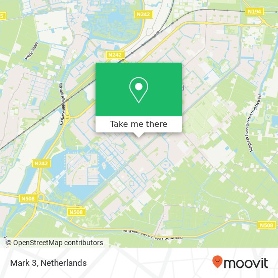 Mark 3, 1703 LN Heerhugowaard kaart