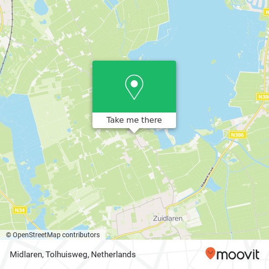 Midlaren, Tolhuisweg kaart