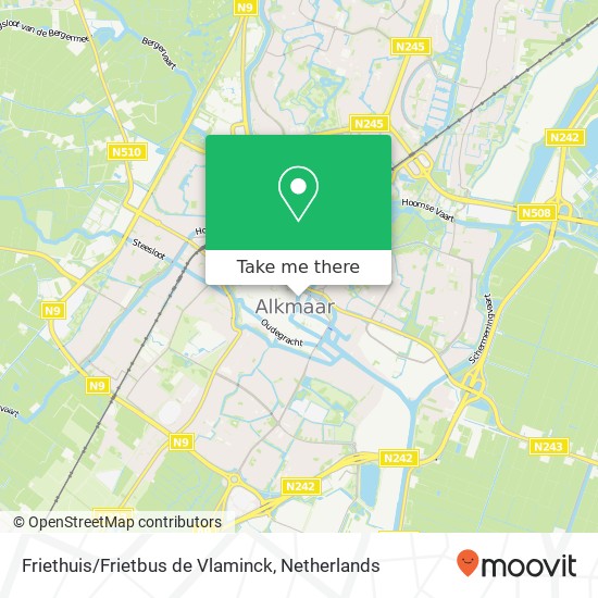 Friethuis / Frietbus de Vlaminck, Voordam 2 kaart