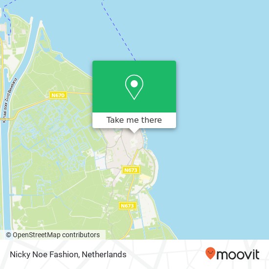 Nicky Noe Fashion, Noordzandstraat 28 kaart