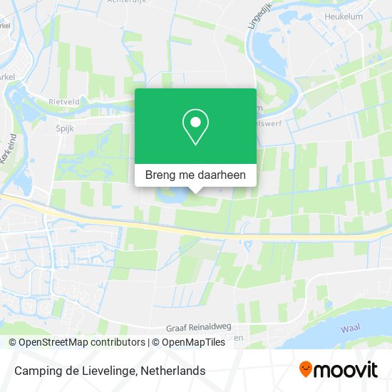 Camping de Lievelinge kaart