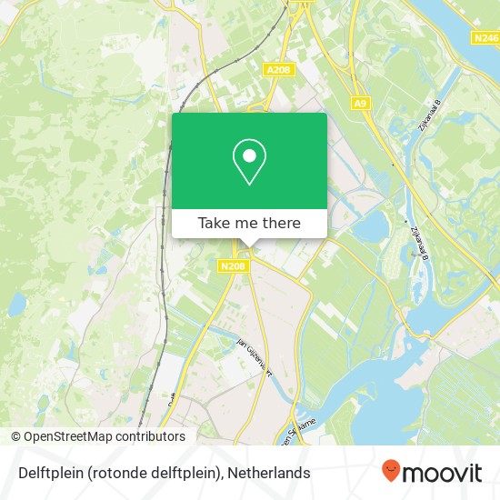 Delftplein (rotonde delftplein), 2025 Haarlem kaart