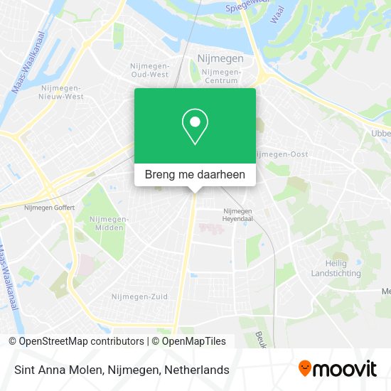 Sint Anna Molen, Nijmegen kaart
