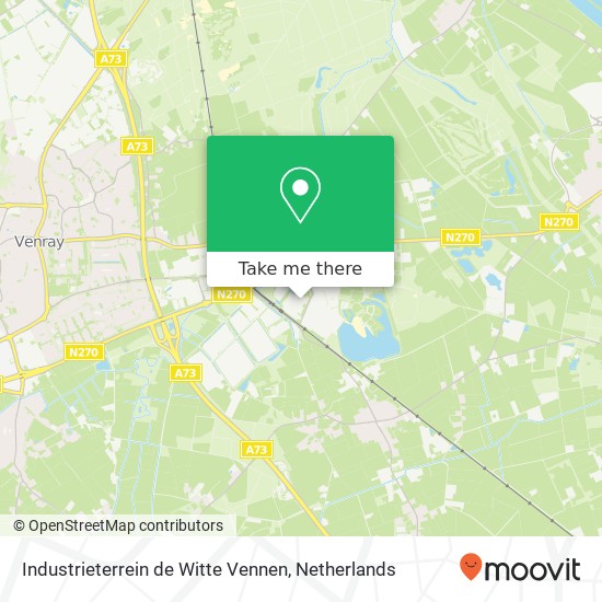 Industrieterrein de Witte Vennen kaart