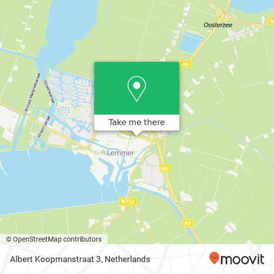 Albert Koopmanstraat 3, Albert Koopmanstraat 3, 8531 HC Lemmer, Nederland kaart