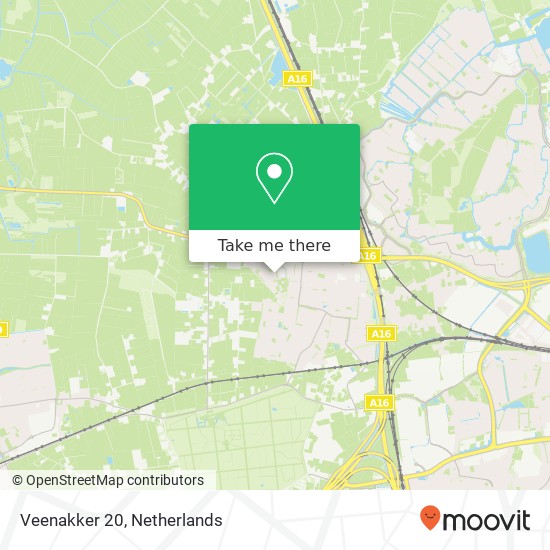 Veenakker 20, 4841 NL Prinsenbeek kaart