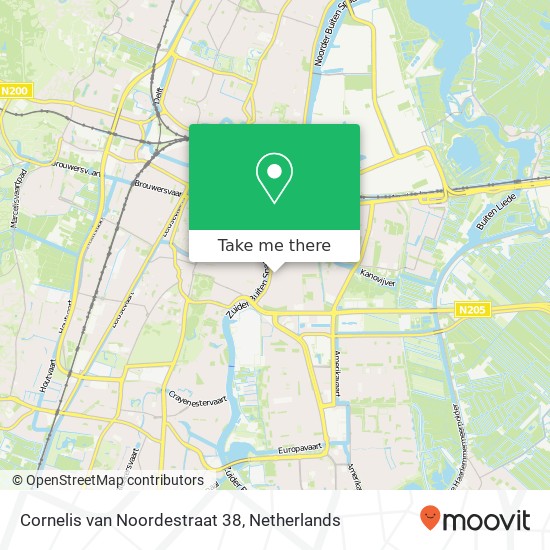 Cornelis van Noordestraat 38, 2033 EE Haarlem kaart