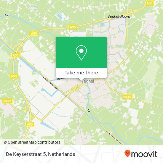 De Keyserstraat 5, 5462 CN Veghel kaart